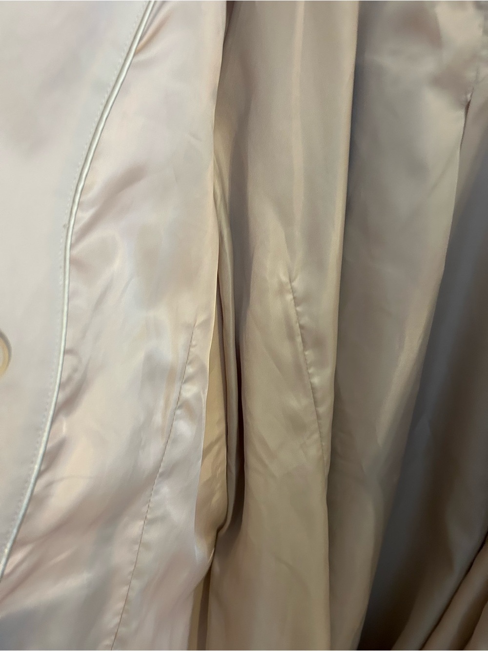 Michael Kors Light Beige Double-Breasted Trench with Notched Lapel - Picture 10 of 14